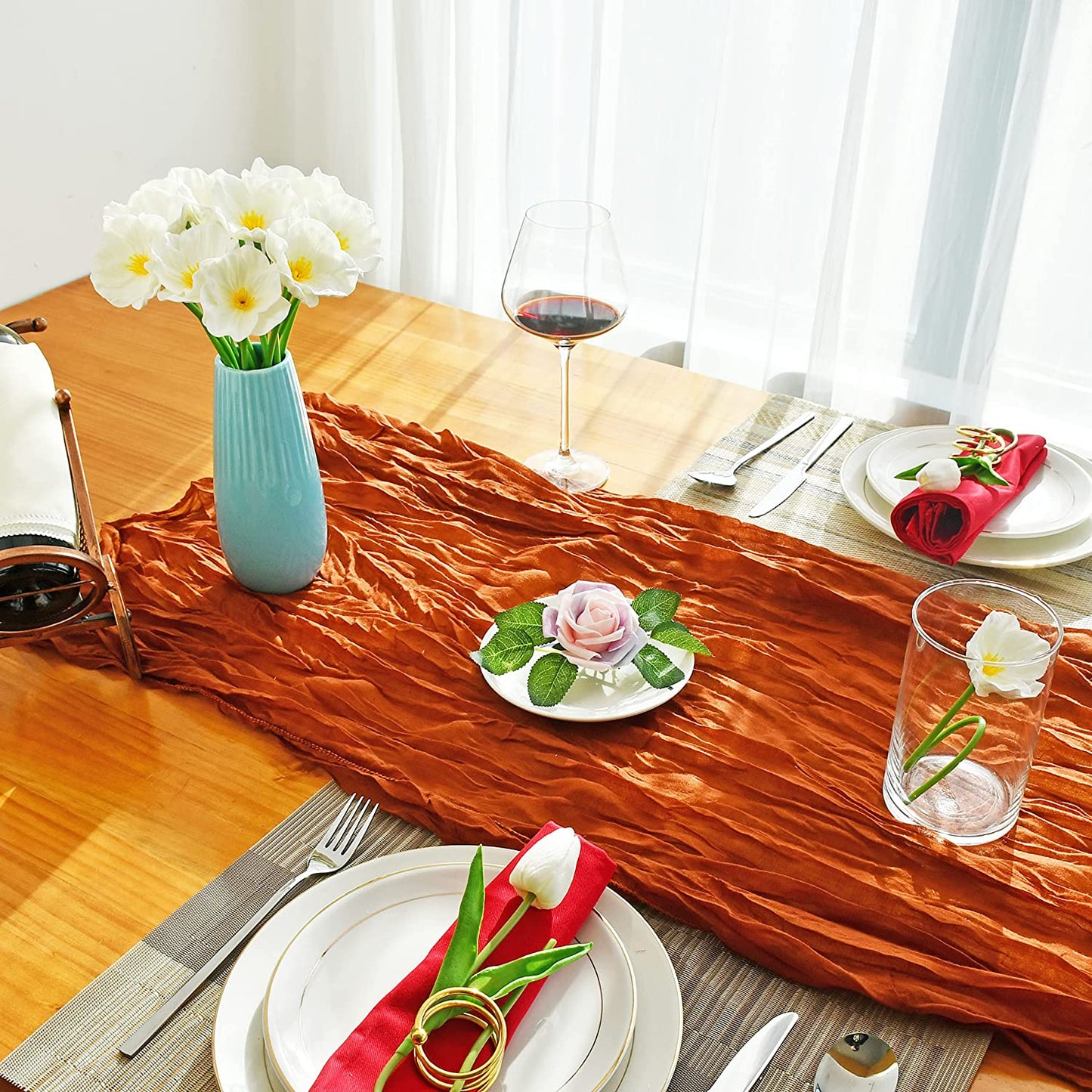 Mandy's 30pcs White Artificial Poppy Silk Flowers 13" for Memorial Day Veterans Day Home Kitchen Wedding Decorations